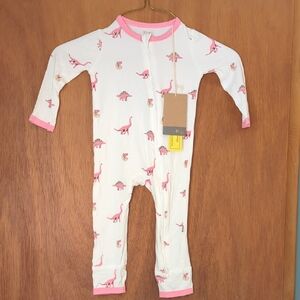 Kyte Baby Pink Dinosaur Pajamas